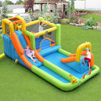 Inflatable Jumping Castle Water Slide Bounce House Climbing Wall With Blower