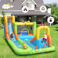 Inflatable Jumping Castle Water Slide Bounce House Climbing Wall With Blower