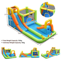 Inflatable Jumping Castle Water Slide Bounce House Climbing Wall With Blower