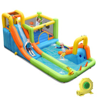 Inflatable Jumping Castle Water Slide Bounce House Climbing Wall With Blower