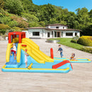 7 in 1 Inflatable Water Park Dual Long Slide Jumping Bounce House with Blower