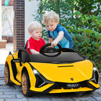 HONEY JOY Lamborghini Licensed Kids Ride On Car, Children Electric Ride-on Vehicle with Parent Remote Contro