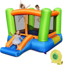 HONEY JOY Inflatable Bounce House, Kids Jumping Castle with Slide, Large Jumping Area