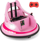 HONEY JOY Kids Ride On Bumper Car, 12V Battery Powered Bumper Car w/Remote Control & Dual Joysticks