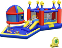 HONEY JOY Inflatable Bounce House with Playhouse, 5-in-1 Star Themed Bouncy Castle