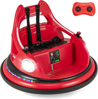 HONEY JOY Kids Ride On Bumper Car, 12V Battery Powered Bumper Car w/Remote Control & Dual Joysticks