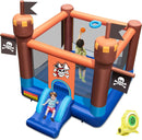 HONEY JOY Inflatable Bounce House, Pirate Ship Themed Kids Inflatable Castle