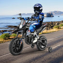 HONEY JOY Kids Ride On Motorcycle, Aprilia Licensed Children Ride On Motorbike w/2 Training Wheels