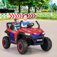 HONEY JOY 2-Seater Ride on Car, 12V Electric UTV w/Remote Control, Spring Suspension, High/Low Speed