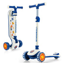 HONEY JOY 3-Wheel Kids Scooter, Toddler Kick Scooter w/Light-up LED Wheel