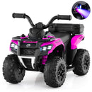 6V Kids Ride On ATV, Electric Toy Car w/Music & Spray Function, USB Port, Storage Box, 4 Anti-skid Tires, 2 km/h Max Speed