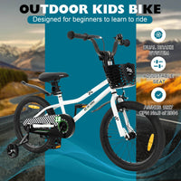 HONEY JOY Kids Bike, 14 16 18 Inch Boys Girls Bike for 3-8 Years w/Training Wheels