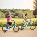 HONEY JOY Kids Bike, 18 Inch Boys Girls Bike for 3-8 Years w/Training Wheels, Adjustable Handlebar & Seat