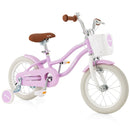 HONEY JOY Kids Bike, 14 Inch Boys Girls Bike for 3-8 Years w/Training Wheels, Adjustable Handlebar & Seat