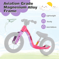 12-Inch Balance Bike, 2 Wheels Kids Bike with Adjustable Seat, First Bike w/ 360° Rotatable Handlebar