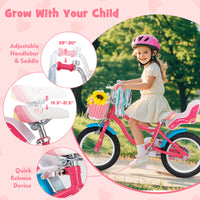 HONEY JOY 14" Kids Bike Ride On Bicycle Training Wheels w/Basket 3-5 Years