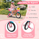 HONEY JOY 14" Kids Bike Ride On Bicycle Training Wheels w/Basket 3-5 Years