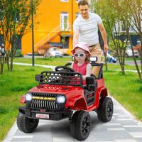 12V Kids Ride on Car Jeep, Dual Motor Toddler Electric Vehicle Truck