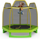 HONEY JOY 7FT Kids Trampoline w/Safety Enclosure Net & Spring Pad