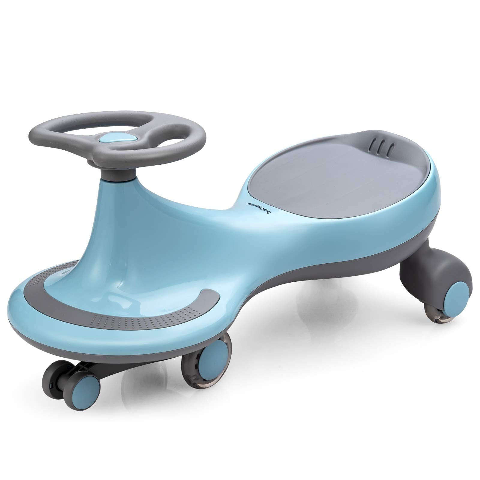 Wiggle Car for Kids, Swing Car with LED Flashing Wheels, No Batteries, Gears or Pedals