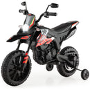 HONEY JOY Kids Ride On Motorcycle, Aprilia Licensed Children Ride On Motorbike w/2 Training Wheels