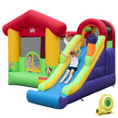 HONEY JOY Inflatable Bounce House, Jumping Castle for Kids w/Climbing Wall, Slide (with 680W Blower)