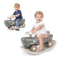 HONEY JOY 3-in-1 Kids Rocking Horse & Sliding Car