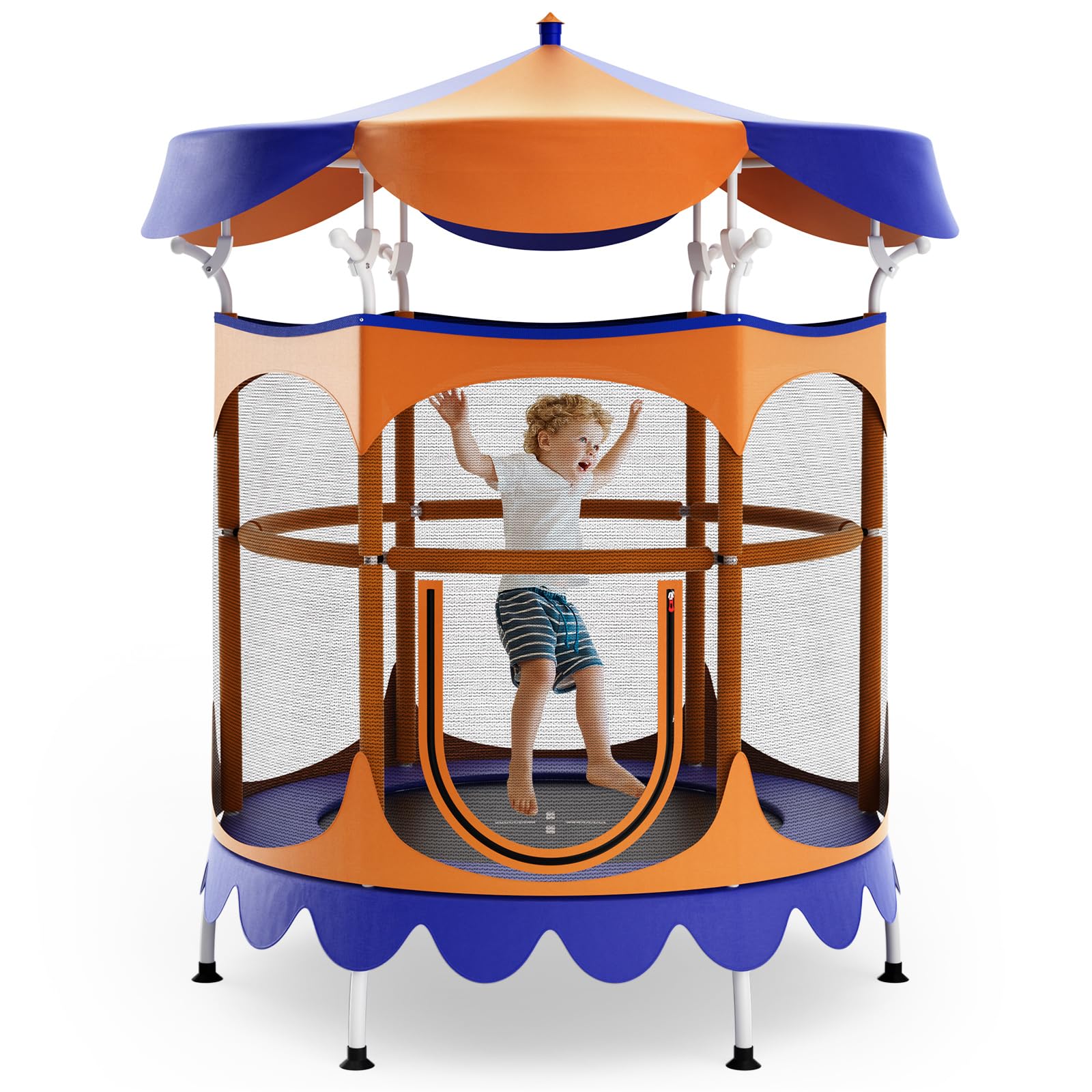 HONEY JOY Kids Trampoline with Detachable Canopy