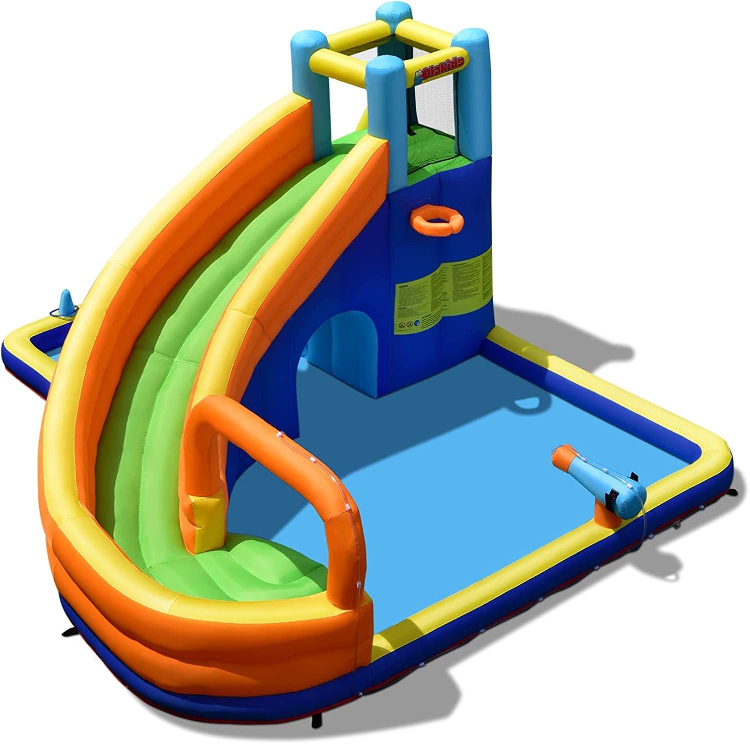 HONEY JOY Inflatable Water Slide, Bounce House w/Slide, Outdoor Jumping Park