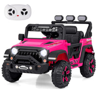 12V Kids Ride on Car Jeep,  Electric Toy Truck Car with Remote Control, Dual Motor,  Wireless Connection, USB Port