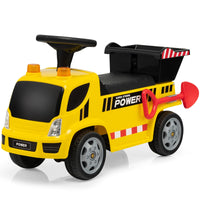 HONEY JOY Kids Ride On Car, Ride On Truck Toy w/Steering Wheel, Flash Lights, Siren Sound & Music