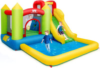 HONEY JOY Inflatable Water Slide, Indoor Outdoor Kids Water Bounce House Jumping Castle Combo