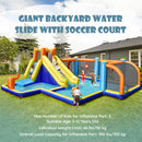 Inflatable Water Slide, 7-in-1 Long Slide Giant Water Park Wet Dry Combo with Water Soccer Splash Pool