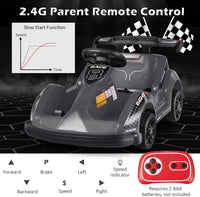 HONEY JOY Kids 6V Ride On Car, Battery Powered Electric Go Kart for Girls Boys w/Parent Remote Control