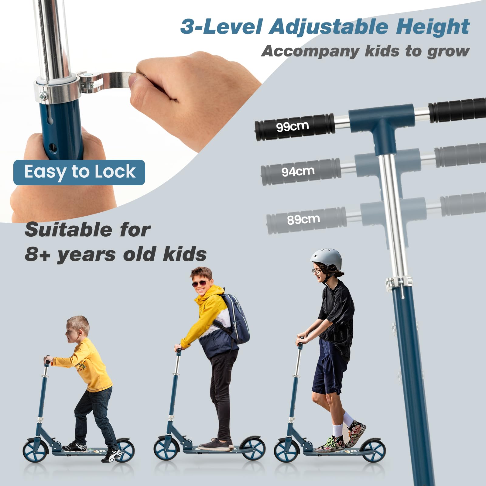 HONEY JOY Kick Scooter for Kids Ages 8+