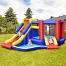 HONEY JOY Inflatable Bounce House with Large Jumping Area, Dual Slide, Ball Pit, Climb Wall (with 450W Blower)