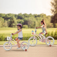 HONEY JOY Kids Bike, 14 Inch Boys Girls Bike for 3-8 Years w/Training Wheels, Adjustable Handlebar & Seat