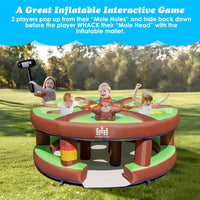 Kids Inflatable Human Whack a Mole, Hammering & Pounding Bouncy Toy w/ 450w Blower