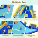 HONEY JOY Inflatable Water Slide for Kids, 6-in-1 Kids Giant Water Park w/Large Water Soccer Splash Pool(with 680W Blower)