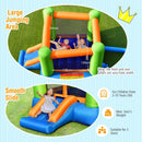 HONEY JOY Inflatable Bounce House, Kids Jumping Castle with Slide, Large Jumping Area