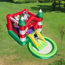 HONEY JOY Inflatable Bounce House, Christmas Themed Jumping Castle w/Slide, Trampoline(with 450W Blower)