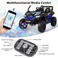 HONEY JOY 2-Seater Ride on Car, 12V Electric UTV w/Remote Control, Spring Suspension, High/Low Speed