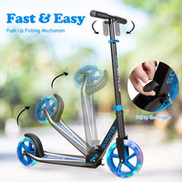 HONEY JOY Kids Folding Kick Scooter, Scooter for Children Teens w/2 Flash Wheels