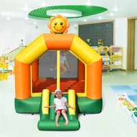 HONEY JOY Inflatable Bounce House, Sunflower Theme Jumping Slide Bouncer (with 450W Blower)