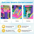 HONEY JOY Inflatable Bounce House, Colorful Kids Jumping Castle with Slide