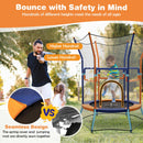 HONEY JOY Trampoline for Kids Birthday, 48" Mini Trampoline with Safety Enclosure Net