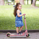 HONEY JOY Kids Folding Kick Scooter, Scooter for Toddlers w/3 Adjustable Heights, 2 Light Up Flashing Wheels & Rear Brake System