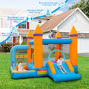 HONEY JOY Kids Inflatable Bounce House, Jumping Castle Bouncer for Children w/Ocean Ball Pool(with 680W Blower)