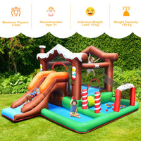 HONEY JOY Inflatable Bounce House, Jumping Castle Snow Bounce House for Kids (with 450W Blower)