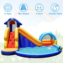 HONEY JOY Inflatable Water Slides, Shark Theme Bouncy House with Slide, Splash Pool